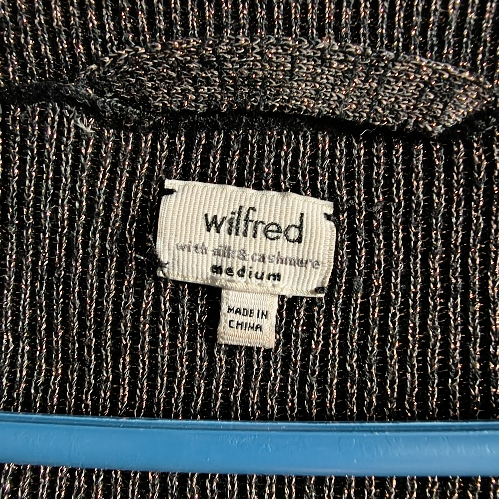 Wilfred Black + Gold Silk Cashmere Knit Sweater M - Picture 5 of 7
